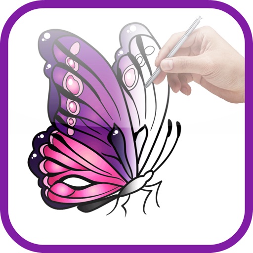 Artist Violet - How to draw Butterflies iOS App