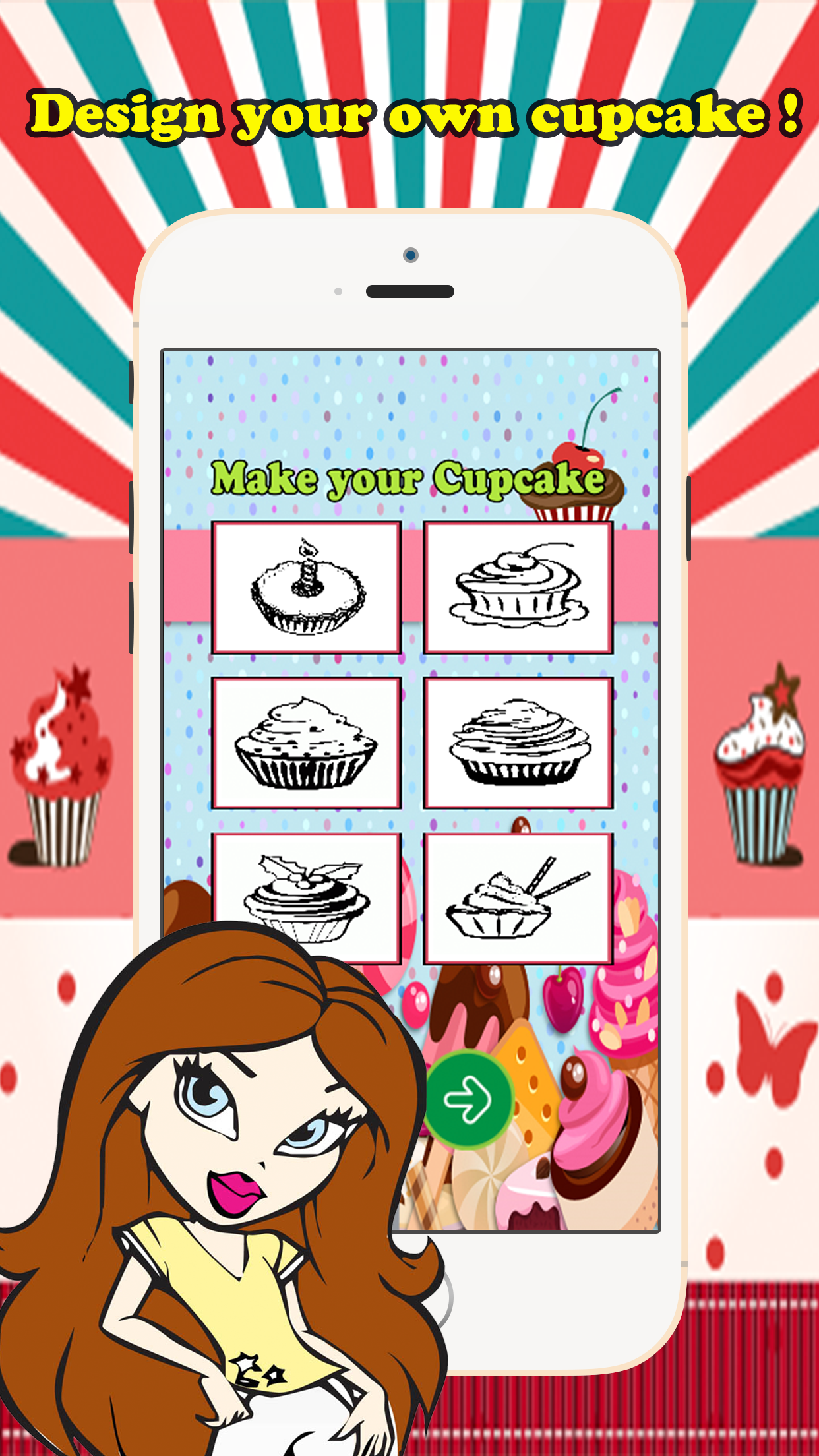 Bakery Cupcake Coloring Book Free Games for children age 1-10: Support your child's learning with drawing ideas, fun activities screenshot 2