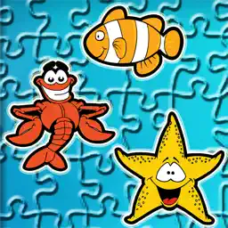Finding Cute Fish And Sea Animal In The Cartoon Jigsaw Puzzle - Educational Solving Match Games For Kids app icon