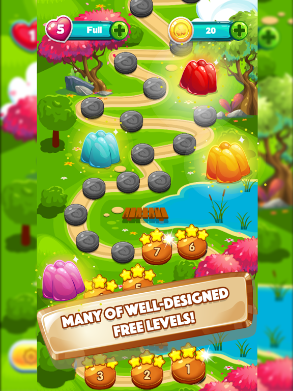 Gummy Pop World Mania - Fun New Free Matching Game iPad screenshot
