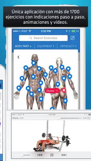 Captura de pantalla de Fitness Amigo+ 2400 Ejercicios en iPhone 2