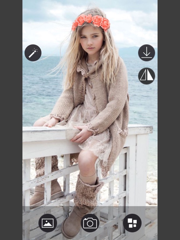 Lady with Flower crown - Flower crown photo montage with your lovely pose iPad screenshot 4 - Photo & Video app