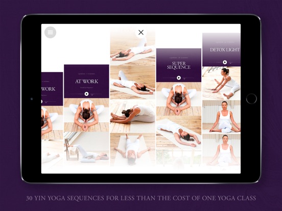 Yin yoga iPad app afbeelding 2