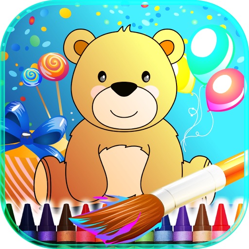 Teddy Bear Coloring Book for Kids - Free Color Pages & Educational Games iOS App