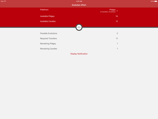 Evolution XPert for Pokémon GO iPad app afbeelding 1