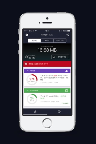 高度なデータ使用量トラッカー - smartappのおすすめ画像1