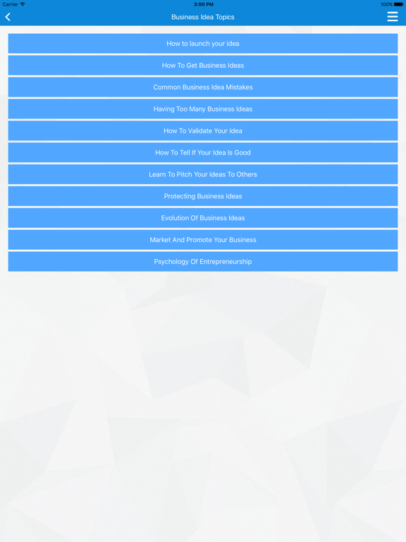 Small Business & Startup Ideas iPad screenshot