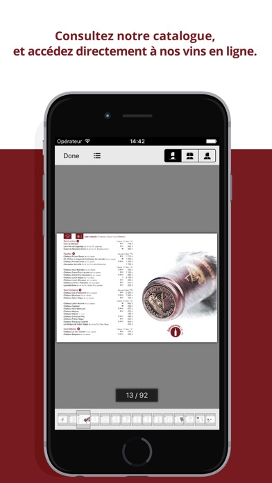 Millésima - Catalogue screenshot