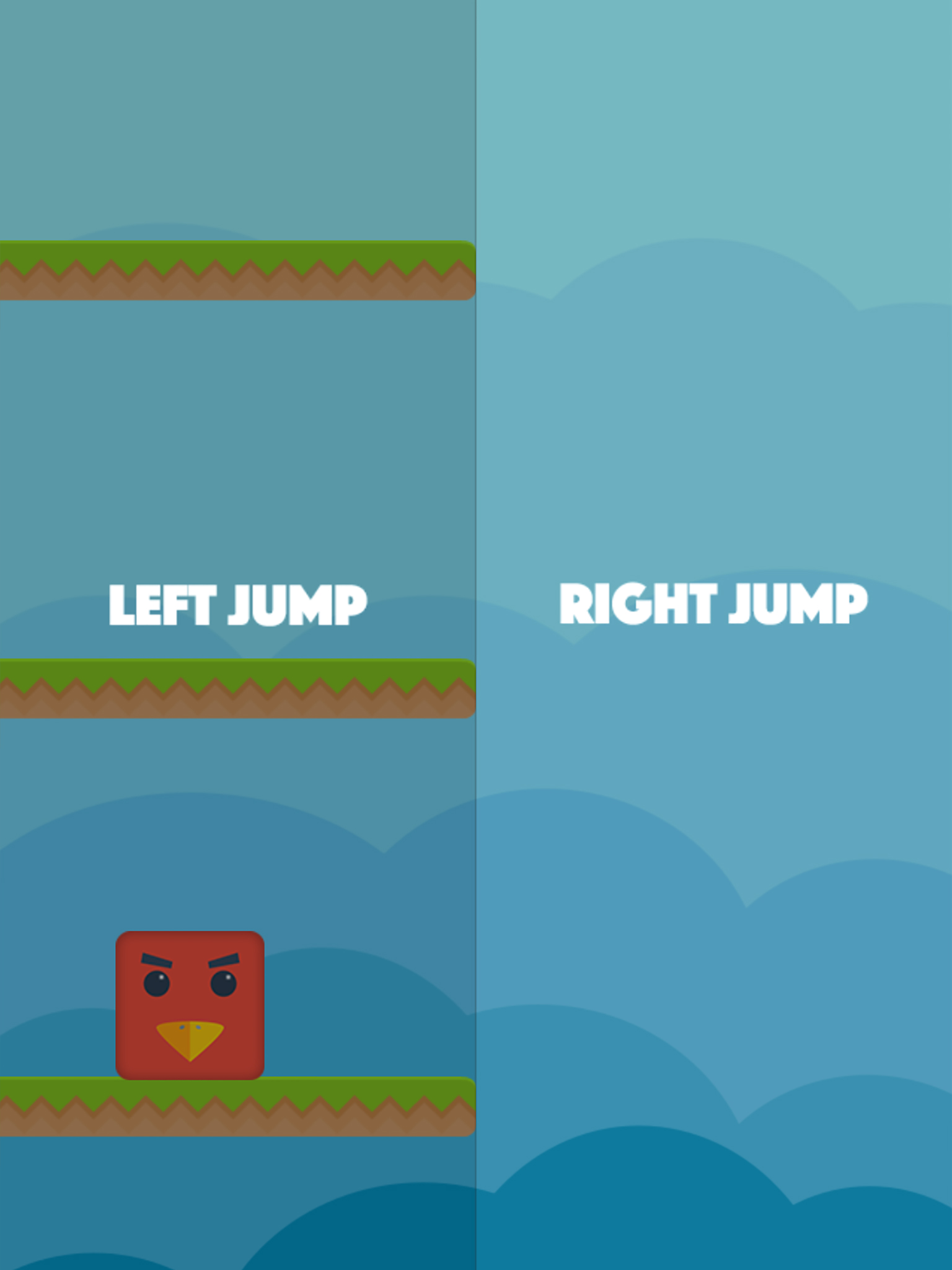 Color Red Geometry Bird Square Blok Jump Dash Spikes
