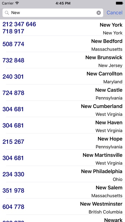 Area Codes Free