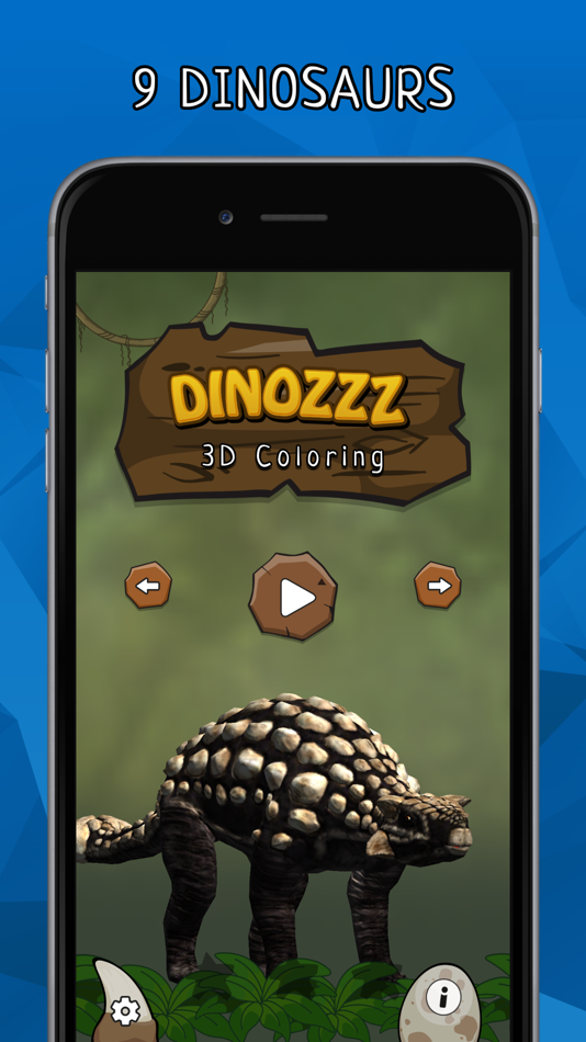 DINOZZZ 3D Coloring - interactive dinosaurs painting for adults & kids - 1.1 - (iOS)