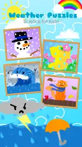 Weather Puzzles for Toddlers and Pre-K - Science for Kids! Educational learning games about seasons and climate, from sun to snow! screenshot #1 for iPhone