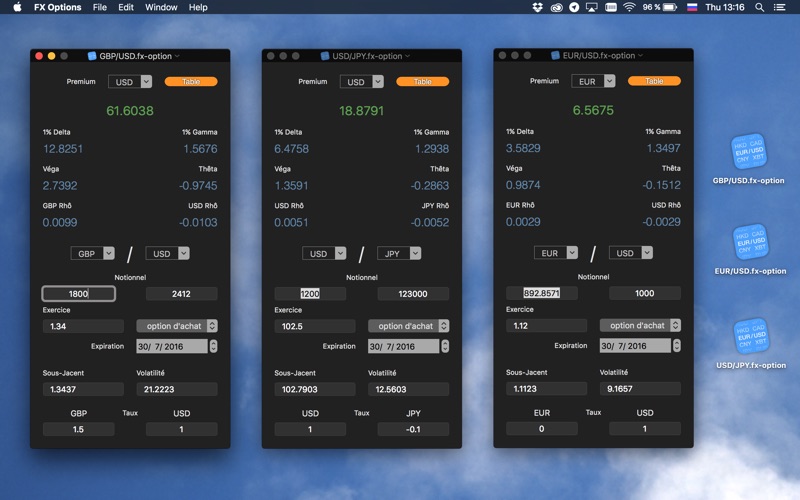 Screenshot #2 pour FX Options - calculateur d'option FOREX: le modèle de Garman–Kohlhagen