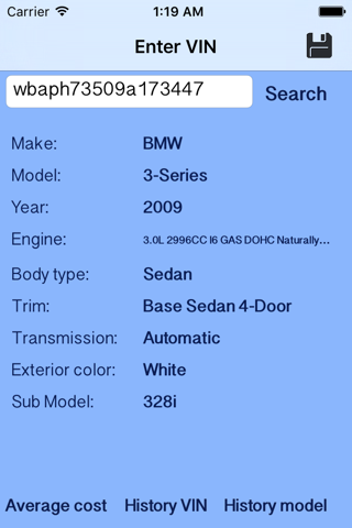 VIN Database Lite screenshot 2