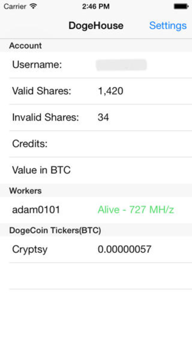 Screenshot #1 pour DogeMiner