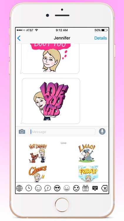 Blondemoji Keyboard - Emojis for cute Blondes screenshot-3