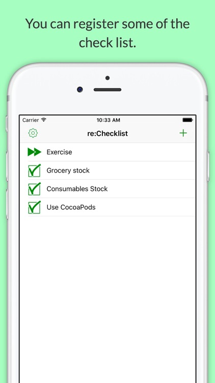 Reusable Checklist
