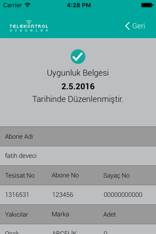 Telekontrol Uygunluk screenshot 2