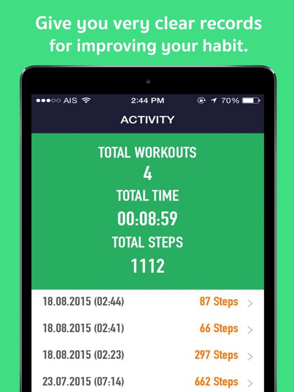 Screenshot #5 pour My Pedometer and Great Jog Tracker - Step Counter, Walking and Running Map to Burn Fat