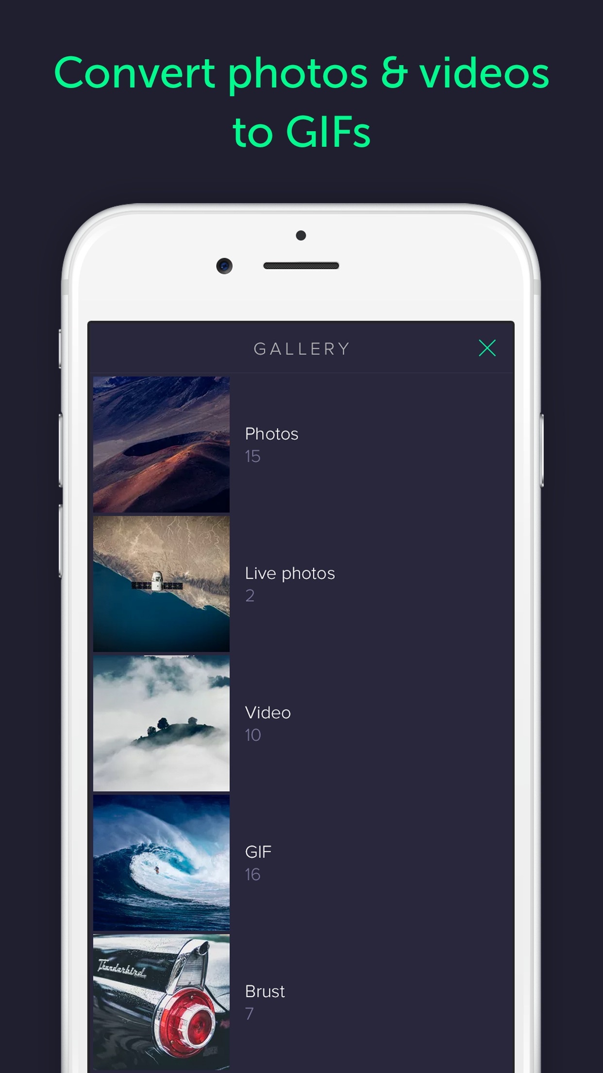 Screenshot do app Gifstory - GIF Camera, Editor and Converter of Photo, Live Photo, and Video to GIF