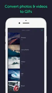 Gifstory - GIF Camera, Editor and Converter of Photo, Live Photo, and Video to GIF screenshot #2 for iPhone