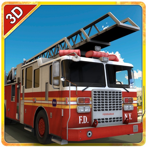 Fire Rescue Truck Simulator – Drive firefighter lorry & extinguish the fire Icon
