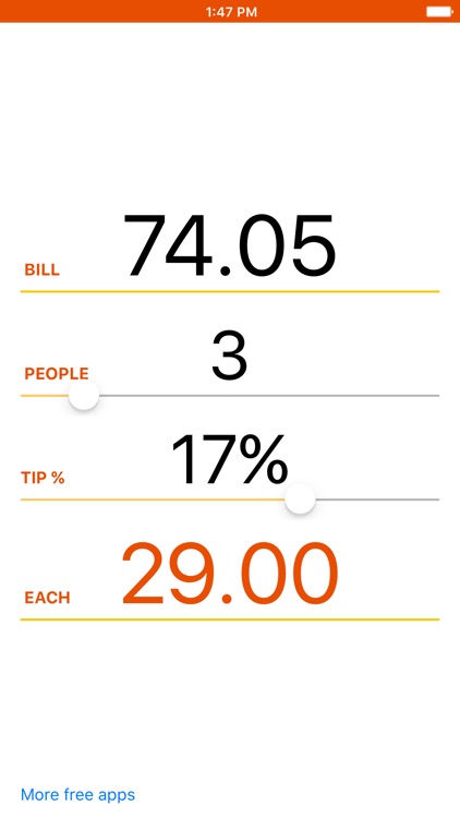 Bill Splitter - Divide your restaurant bill, round-up and calculate the ...