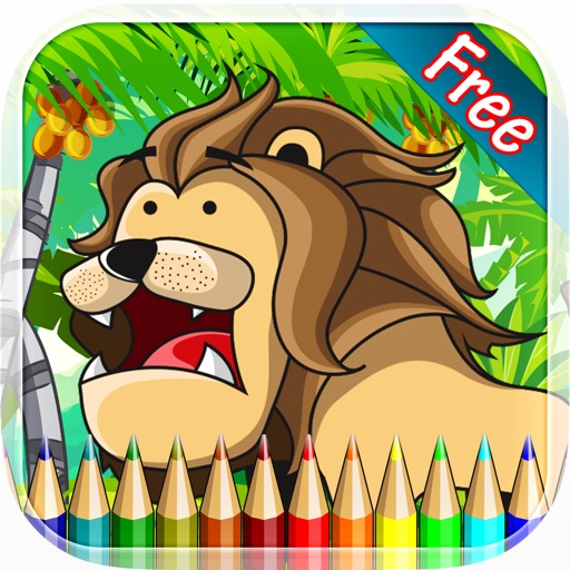 Cartoon Animal Coloring Book - Drawing and Painting Colorful for kids games free icon