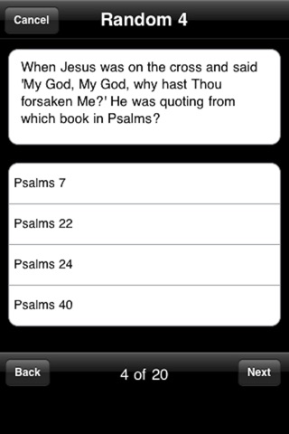 Bible Quiz HD screenshot 2