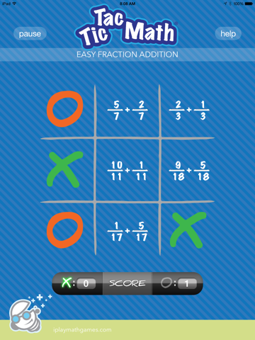 Screenshot #4 pour Tic Tac Math Fractions
