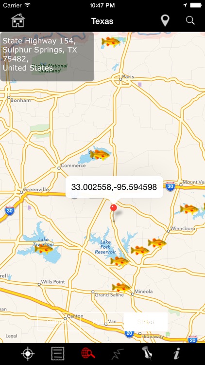 USA Fishing Lakes: Fish Species, Depths and Map screenshot-3