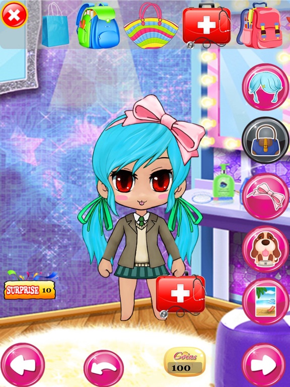 Screenshot #6 pour Chibi Caractères Jeux De Habillage Pour Filles Ados & Enfants Gratuits - kawaii style pretty princess créateur et anime mignon pour fille