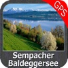 Sempachersee Hallwilersee und Baldeggersee GPS Navi Karte für bootfahren angeln und segeln