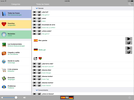Screenshot #5 pour Spanish / German Talking Phrasebook Translator Dictionary - Multiphrasebook
