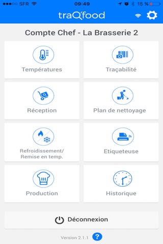 traqfood HACCP/Traçabilité/T°C screenshot 2