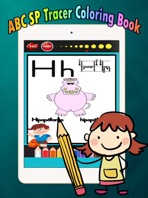 ABC Coloring Book: learn spanish coloring pages preschool games free for kids and toddler any age iPad screenshot
