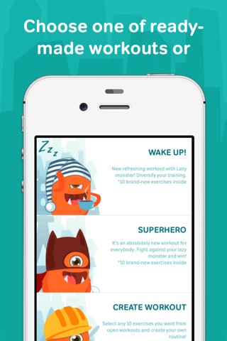 7 minute workouts with lazy monster PRO: daily fitness for kids and womenのおすすめ画像3