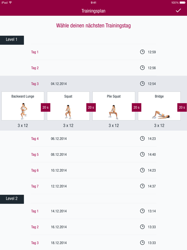 Runtastic Butt Trainer Workout スクリーンショット