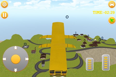 Flying School Bus Parking games screenshot 2