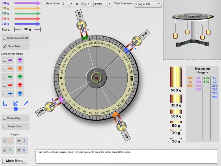 KET Virtual Physics Labs - Force Table