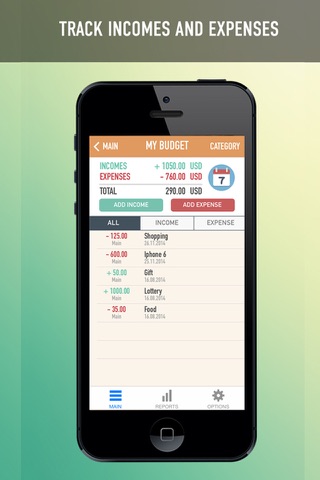 Скриншот из My Bank Tracker