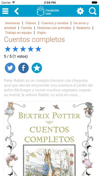 Fundación Leer: recomendación de libros, actividades para niños sobre literatura infantil y juvenil Screenshot 1 - AppWisp.com Fundación Leer: recomendación de libros, actividades para niños sobre literatura infantil y juvenil Screenshot 1 - AppWisp.com