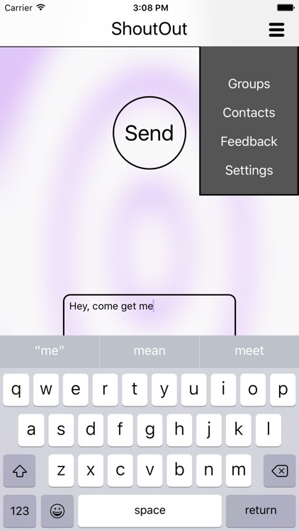 ShoutOut - quickly send messages with coordinates and link to your location