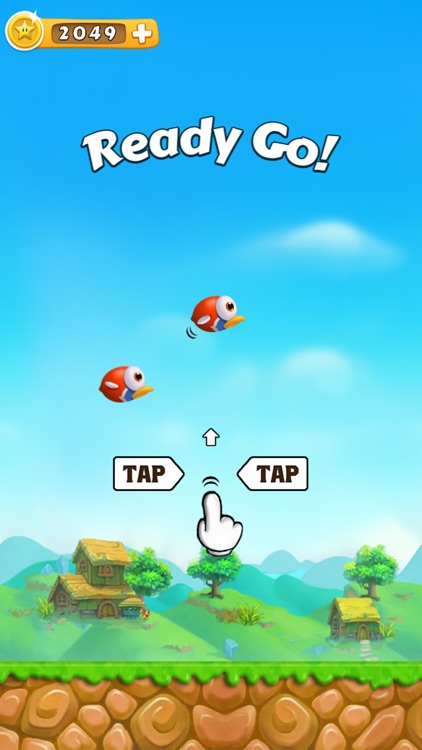 Red Bird Hero Jump In Color Sky Adventure Season