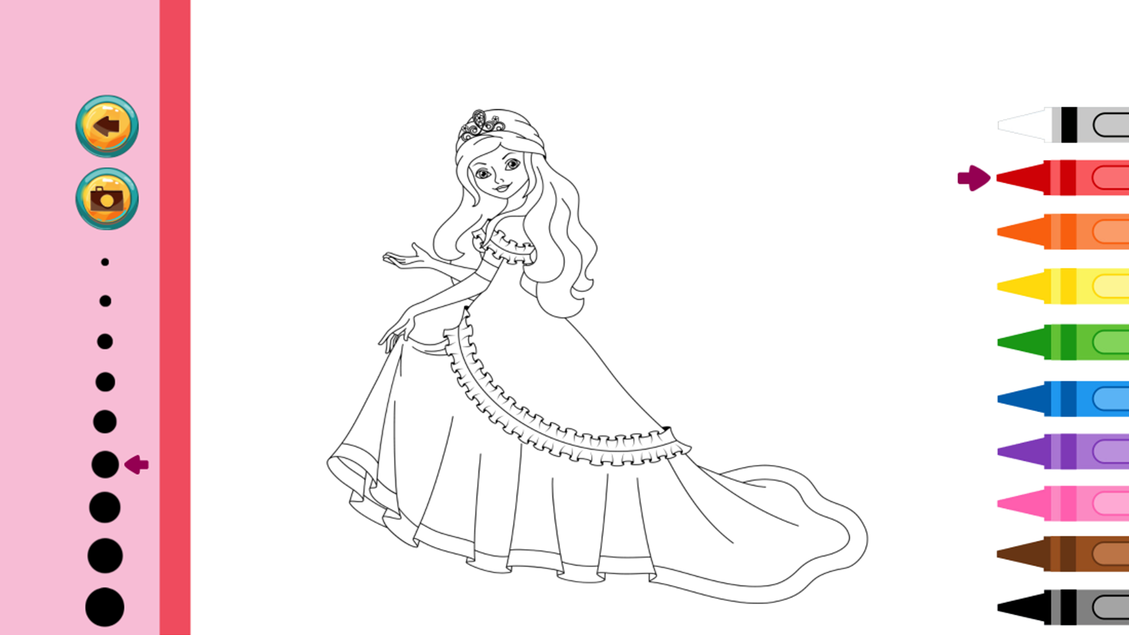 Princess Coloring Book - Painting Game for Kids screenshot 3
