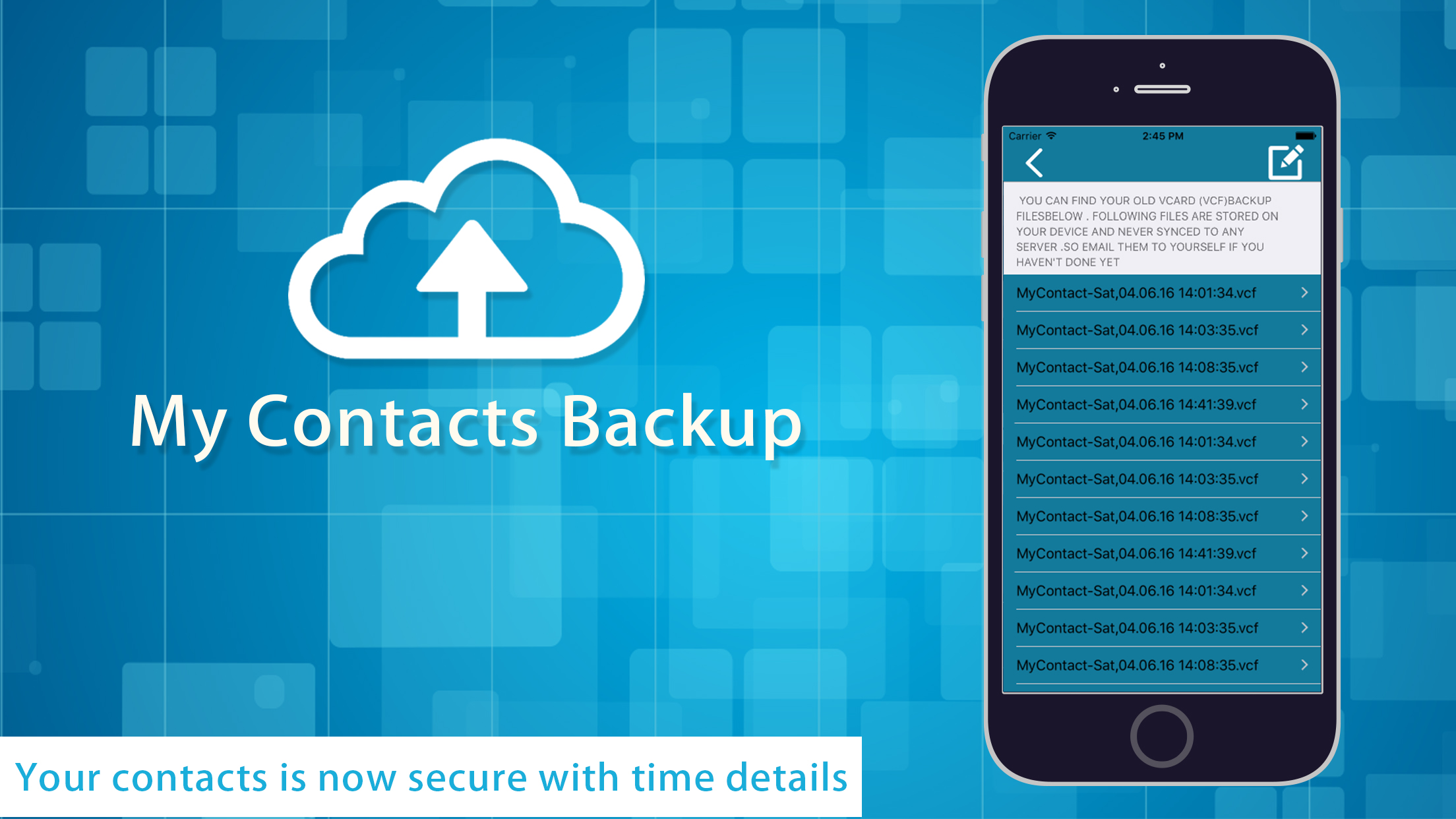 My Contacts Manager-Backup and Manage your Contacts
