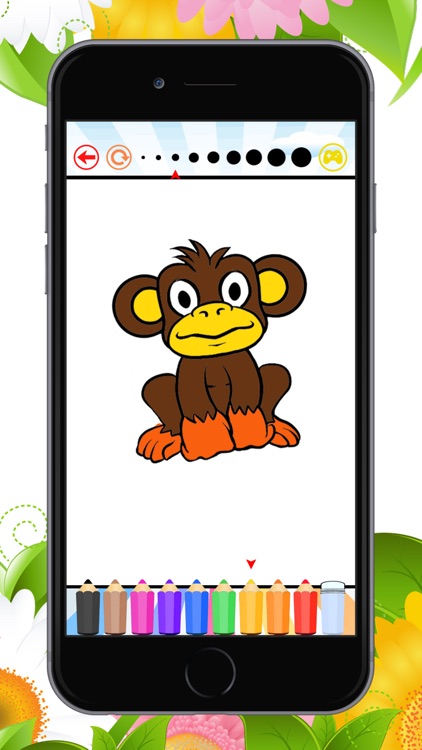 Monkey Coloring Book: Learn to olor and draw a monkey, gorilla and more screenshot-3