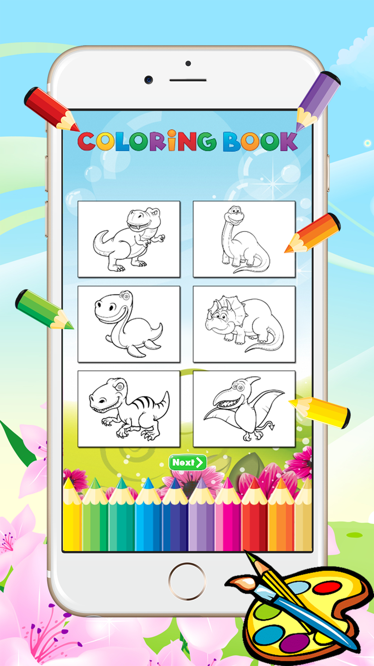 Dinosaur Dragon Coloring Book - All In 1 Dino Drawing, Animal Paint And Color Games HD For Good Kid screenshot 5
