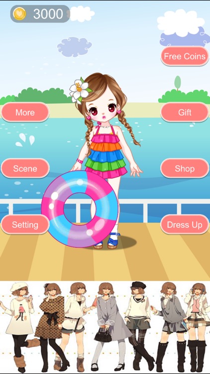 Sweet Summer Girl - Beach Dress Up,Anime Kids Game screenshot-3