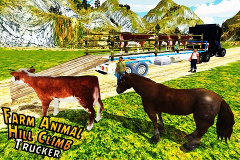 Farm Animal Hill Climb Trucker - Cattle Transportation Real Driving Game screenshot 4